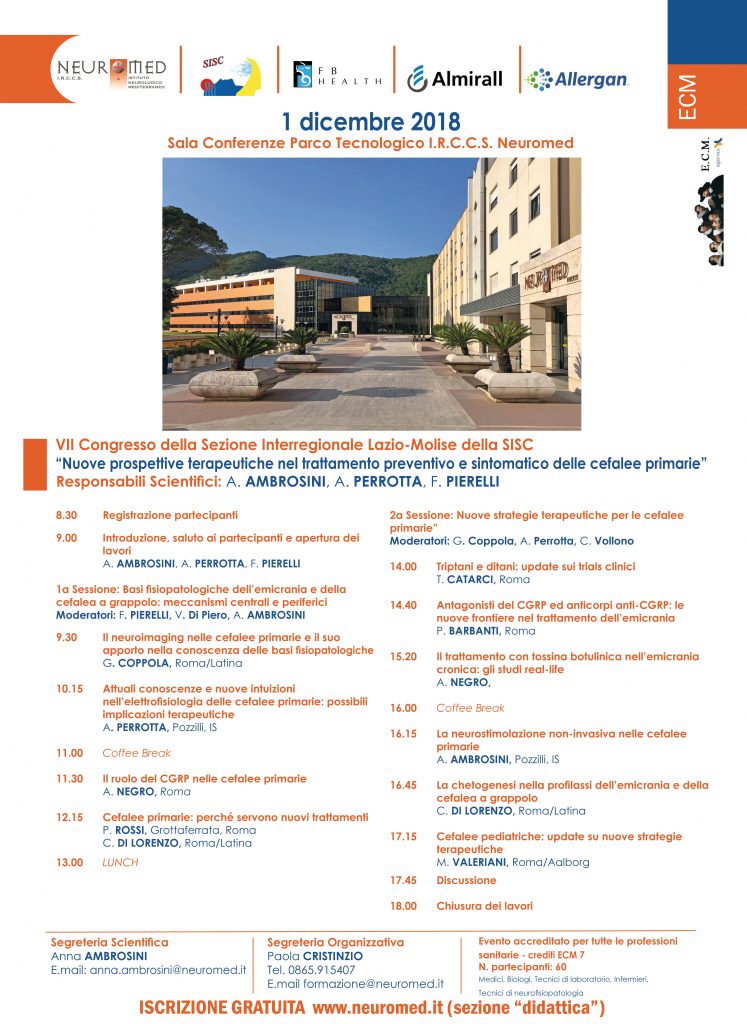 Le cefalee al centro del VII Congresso del Neuromed