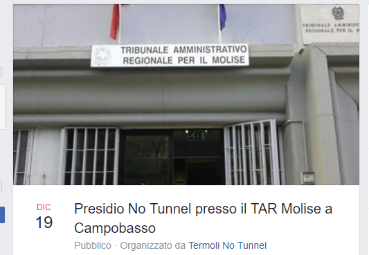 Tunnel, si torna al Tar per la terza volta in 3 mesi dopo due rinvii