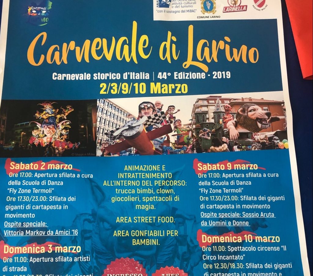 Quattro giorni di festa a Larino: viva il Carnevale