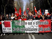 La Flc Cgil in piazza per dare una scossa al governo e dire no alla regionalizzazione della scuola