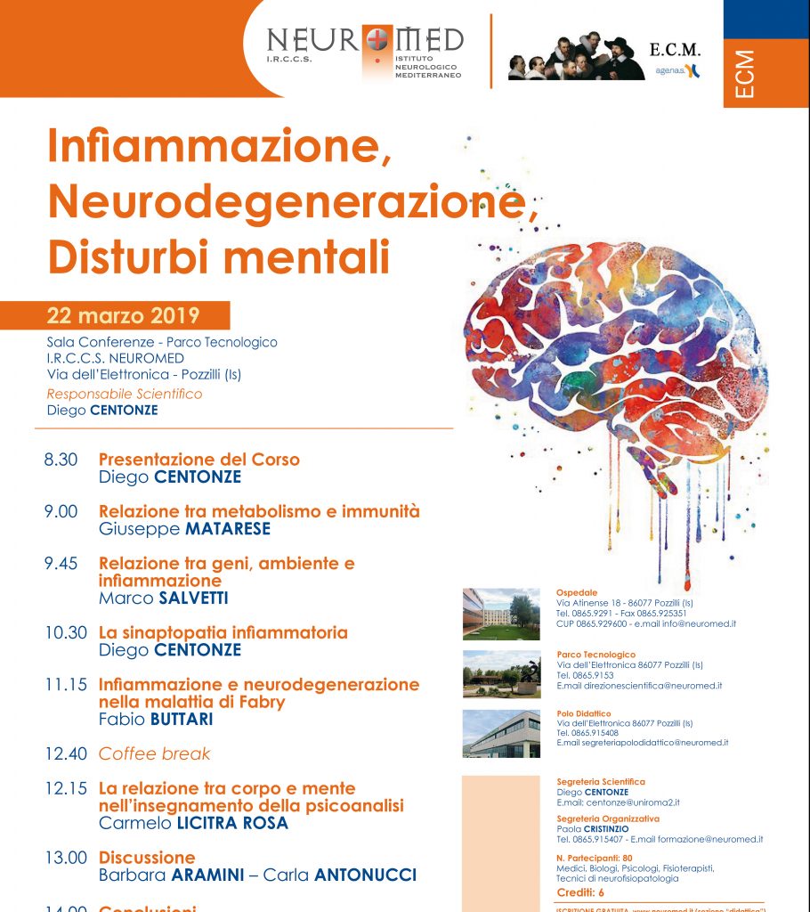Al Neuromed due giornate dedicate ai disturbi neurodegenerativi