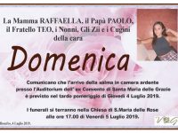 Una vita spezzata a soli 18 anni, oggi a Bonefro l’ultimo saluto a Domenica