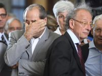 Di Pietro rimette la toga per l’ultimo saluto a Borrelli