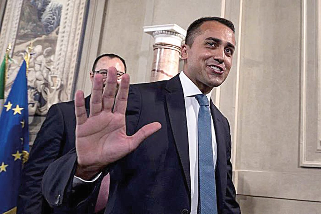 Italian Deputy Premier, Labour Minister and Five Star Movement (M5S) leader Luigi Di Maio Luigi Di Maio, arrives to address the media after a meeting with Italian President Sergio Mattarella at the Quirinale Palace for the second round of formal political consultations following the resignation of Prime Minister Giuseppe Conte, in Rome, Italy, 28 August 2019. ANSA/ANGELO CARCONI