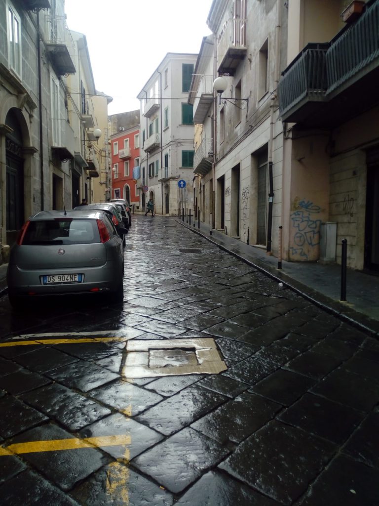 Campobasso, la triste caduta di via Marconi