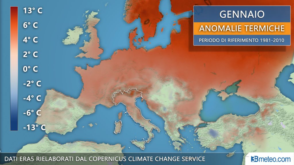 Gennaio più caldo di sempre in Europa: e ora torna pure l’anticiclone ‘mangia-inverno’