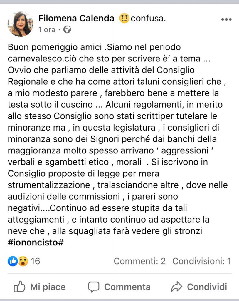 Calenda sbotta su Fb: accusa i colleghi e salva la minoranza