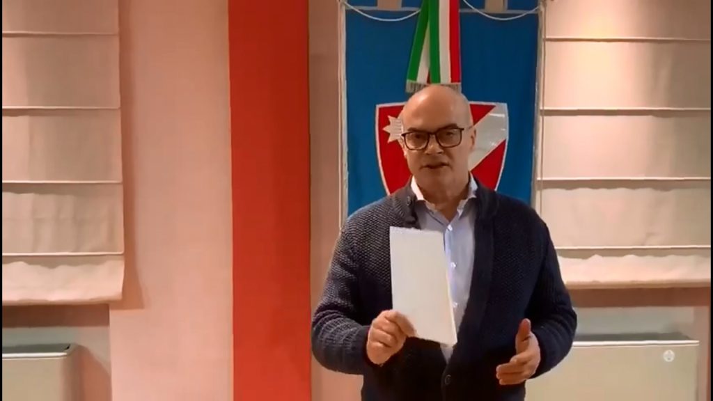 Coronavirus, l’appello di Toma: la prevenzione è l’ unica arma