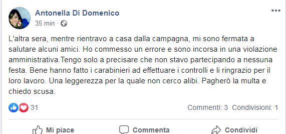 In campagna per un saluto agli amici, multata la vicesindaca di Riccia