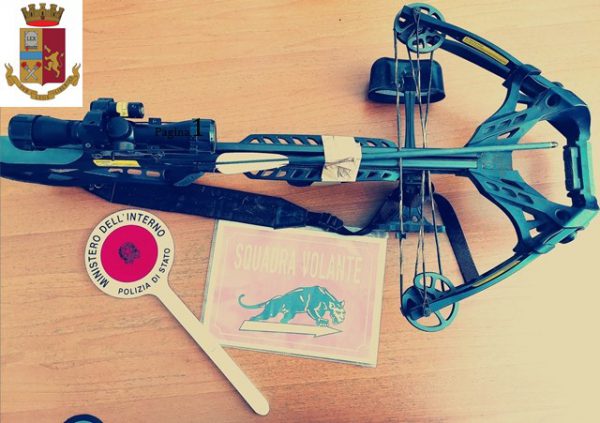 Campobasso, litiga col vicino e lo minaccia con una balestra: 30enne denunciato