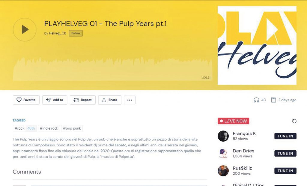 Arriva PulpPlayHelveg, «un album di ricordi che si sfoglia con l’ascolto»