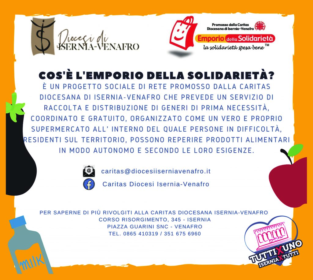 Isernia, la Chiesa si mobilita: oggi apre il supermercato della solidarietà
