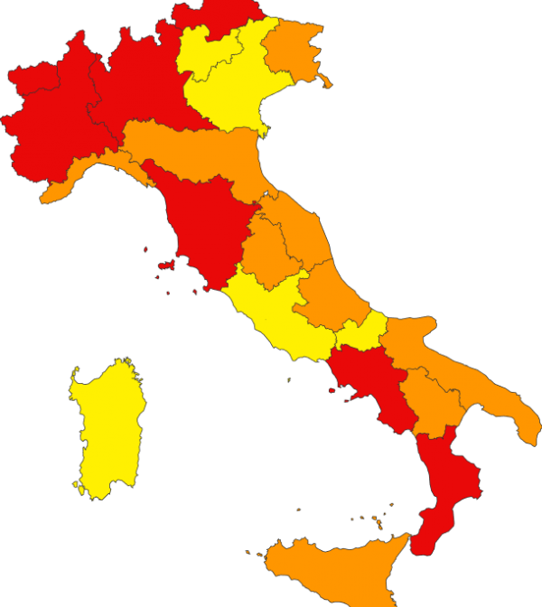 Covid, il Molise a ‘rischio moderato’ resta in zona gialla