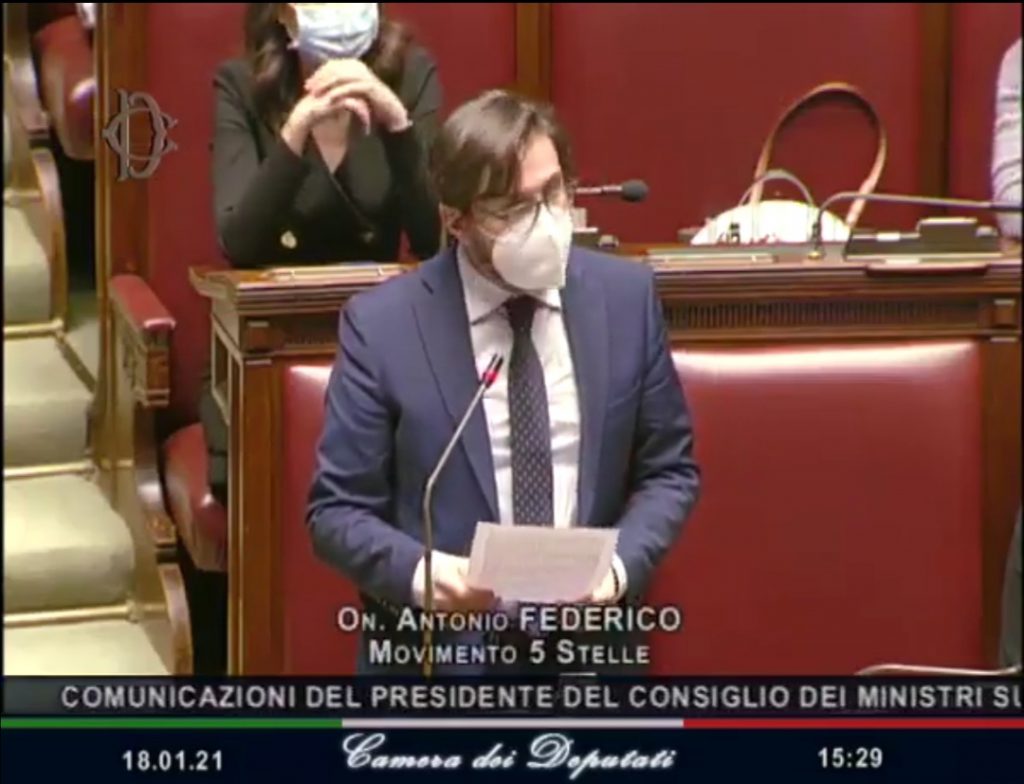 Federico in Aula: stop immotivato, pronti a ripartire con Conte