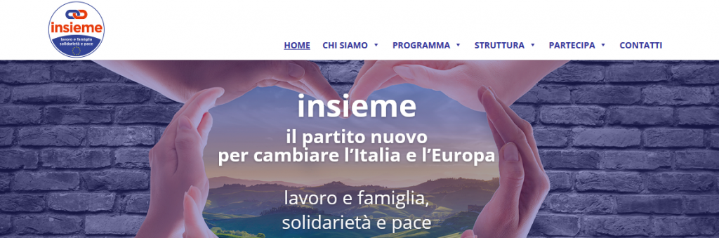 “Insieme”, il nuovo partito adesso è anche online