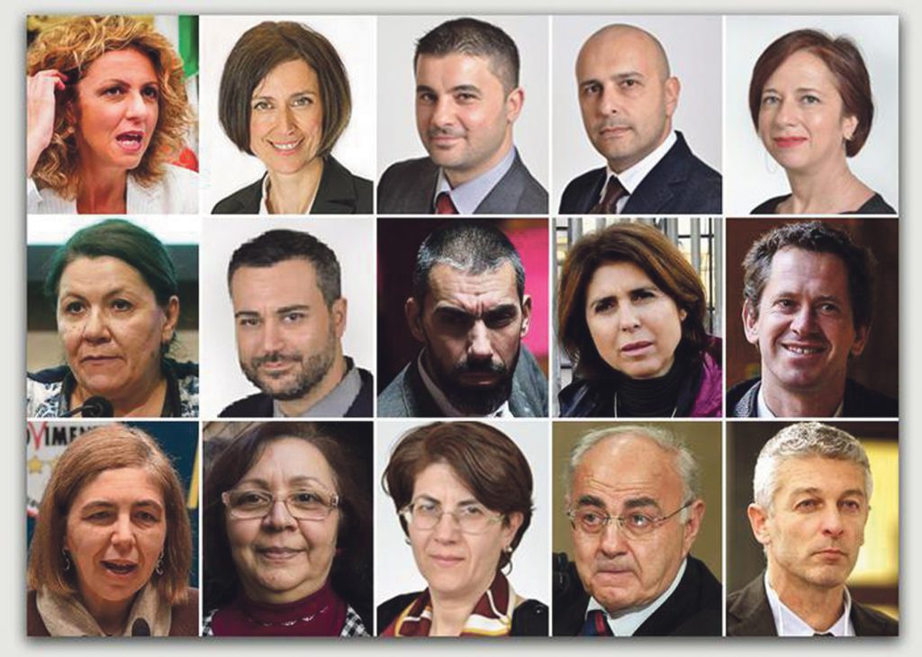 I 15 dissidenti M5s (combo)