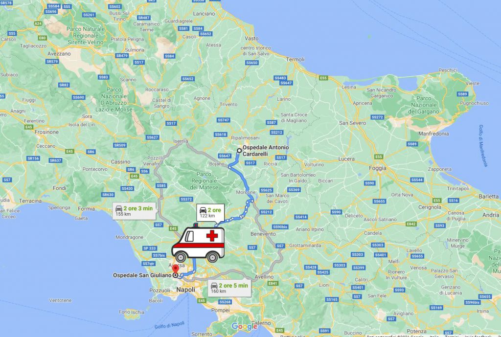 Né posti letto Covid né non Covid, fino a Giugliano per un ricovero in rianimazione