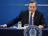 Italian Prime Minister, Mario Draghi, attends a press conference on plan to fight Coronavirus Covid-19 pandemic, Rome, Italy, 08 April 2021.
ANSA/RICCARDO ANTIMIANI