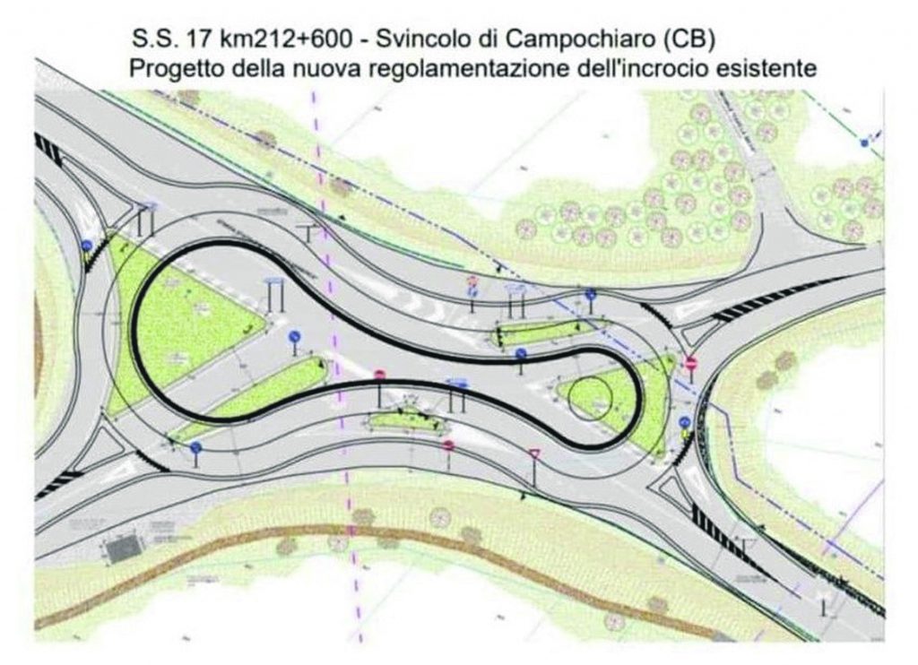 Doppia rotatoria allo svincolo di Campochiaro, partono i lavori