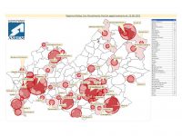 Contagi sotto quota 200 e i guariti sfiorano un totale di 13mila, ma c’è un decesso