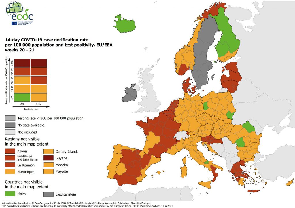 Incidenza e tasso, l’Ecdc promuove il Molise: unico posto ‘verde’ in Italia
