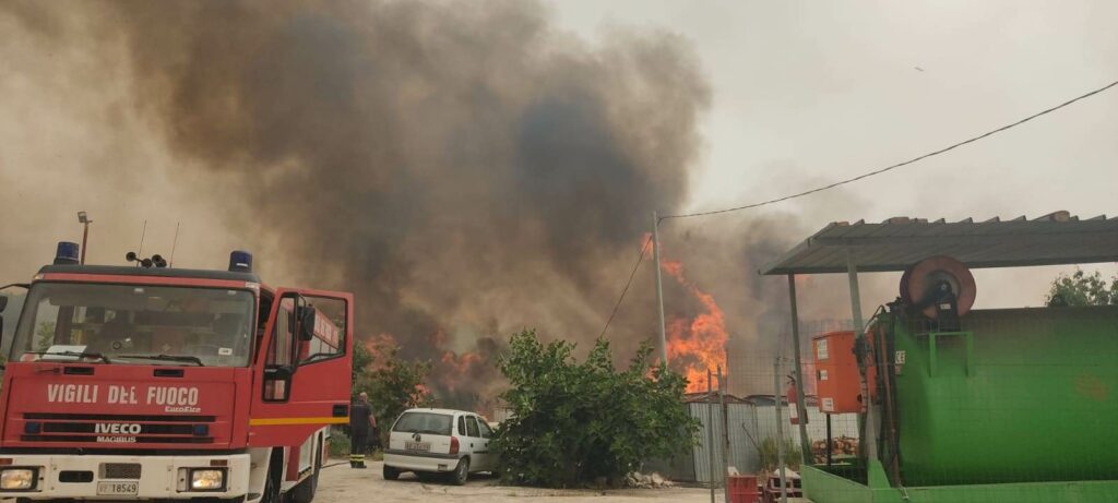 San Martino nella morsa del fuoco
