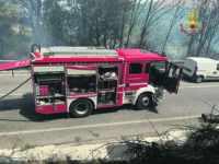 Giornata di “fuoco” nella Valle, grossi incendi a Ceppagna e Monteroduni