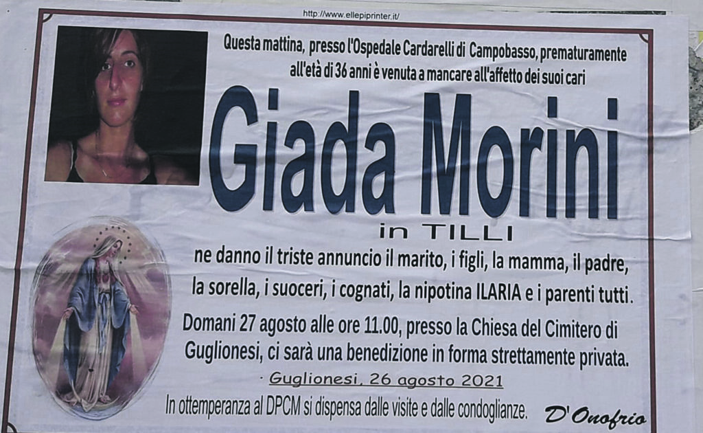Guglionesi piange Giada, uccisa dal Covid a 36 anni