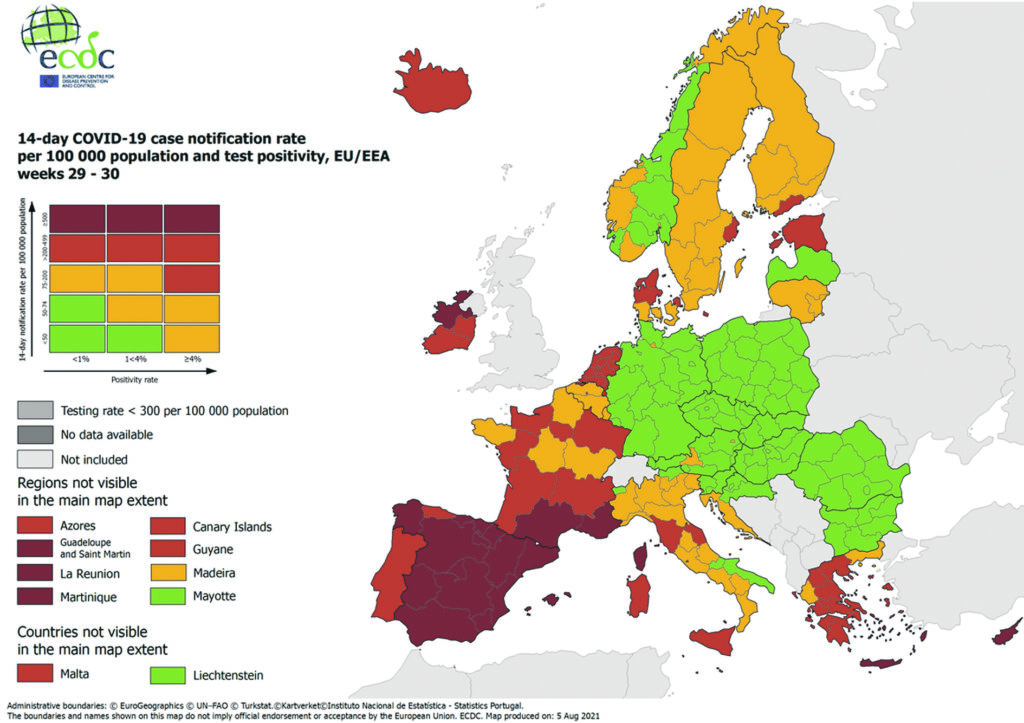 Quattro regioni rosse, il Molise resiste in verde