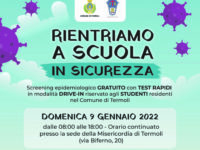 Termoli, alla vigilia del ritorno a scuola screening anti-Covid gratuito e volontario per tutti gli studenti residenti