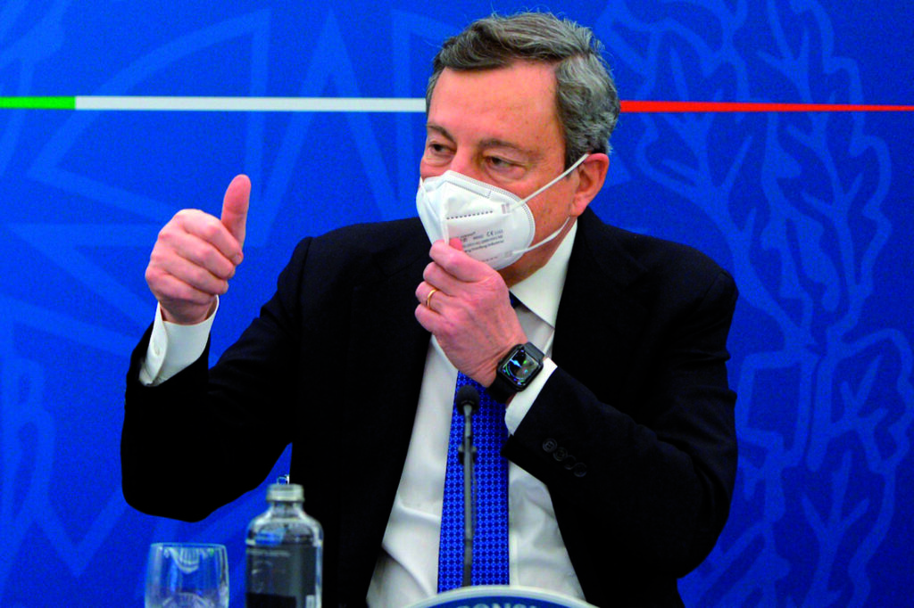 The Italian premier Mario Draghi during a press conference about the last European Council and about the vaccines.
Rome (Italy), March 26th 2021
Photo Pool Stefano Carofei Insidefoto