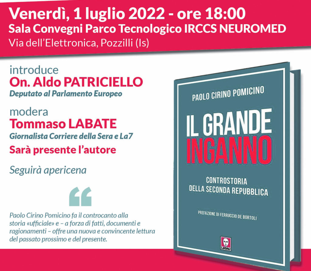 Pomicino riscrive la storia della seconda repubblica: dibattito al Parco Neuromed