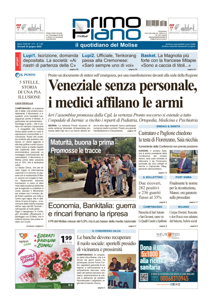 L’edizione completa di Primo Piano Molise del 23 giugno