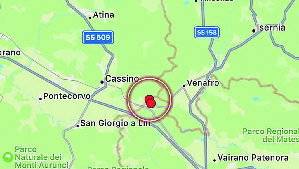 Terremoto a pochi chilometri da Venafro, paura anche nella provincia di Isernia