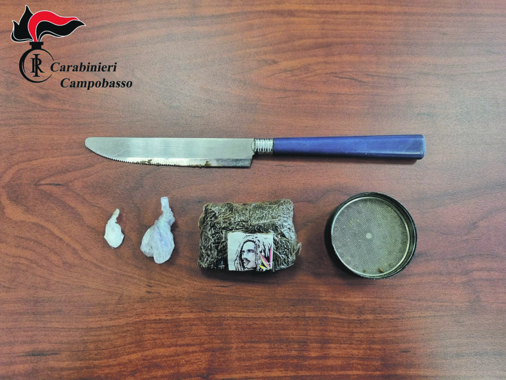 Termoli. Aveva l’obbligo di dimora ma continuava a spacciare hashish e cocaina, arrestato in casa