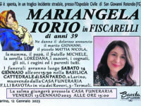 Larino. Domani l’ultimo saluto a Mariangela Iorio