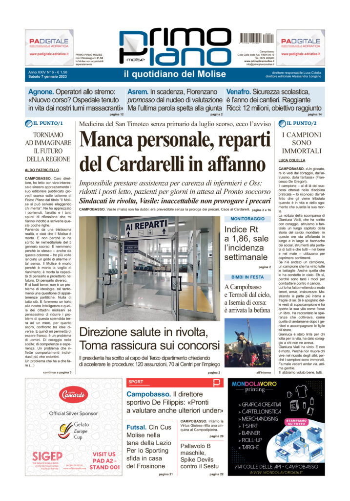 L’edizione completa di Primo Piano Molise del 7 gennaio