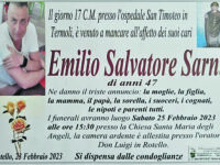 Rotello, proclamato il lutto cittadino per i funerali di Emilio