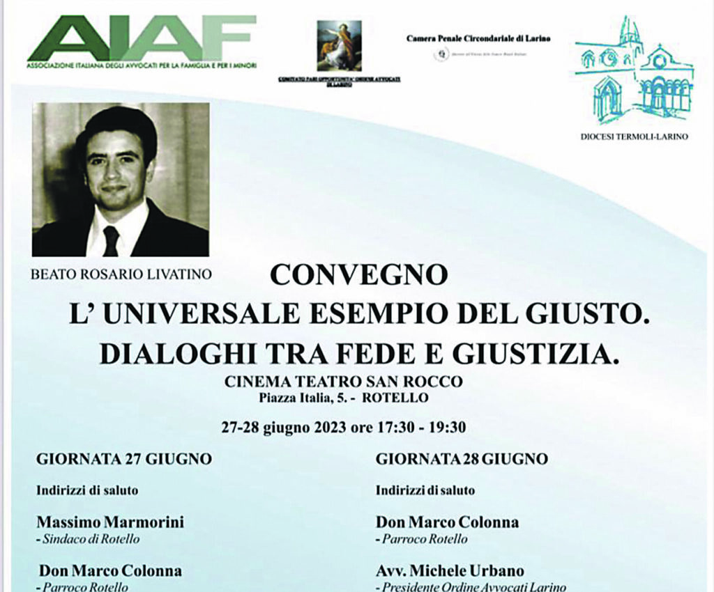 La camicia insanguinata di Livatino arriva a Rotello