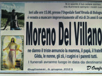 Moreno se ne va a 26 anni, Guglionesi ancora in lutto