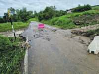 Smottamento in alto Molise, strada chiusa