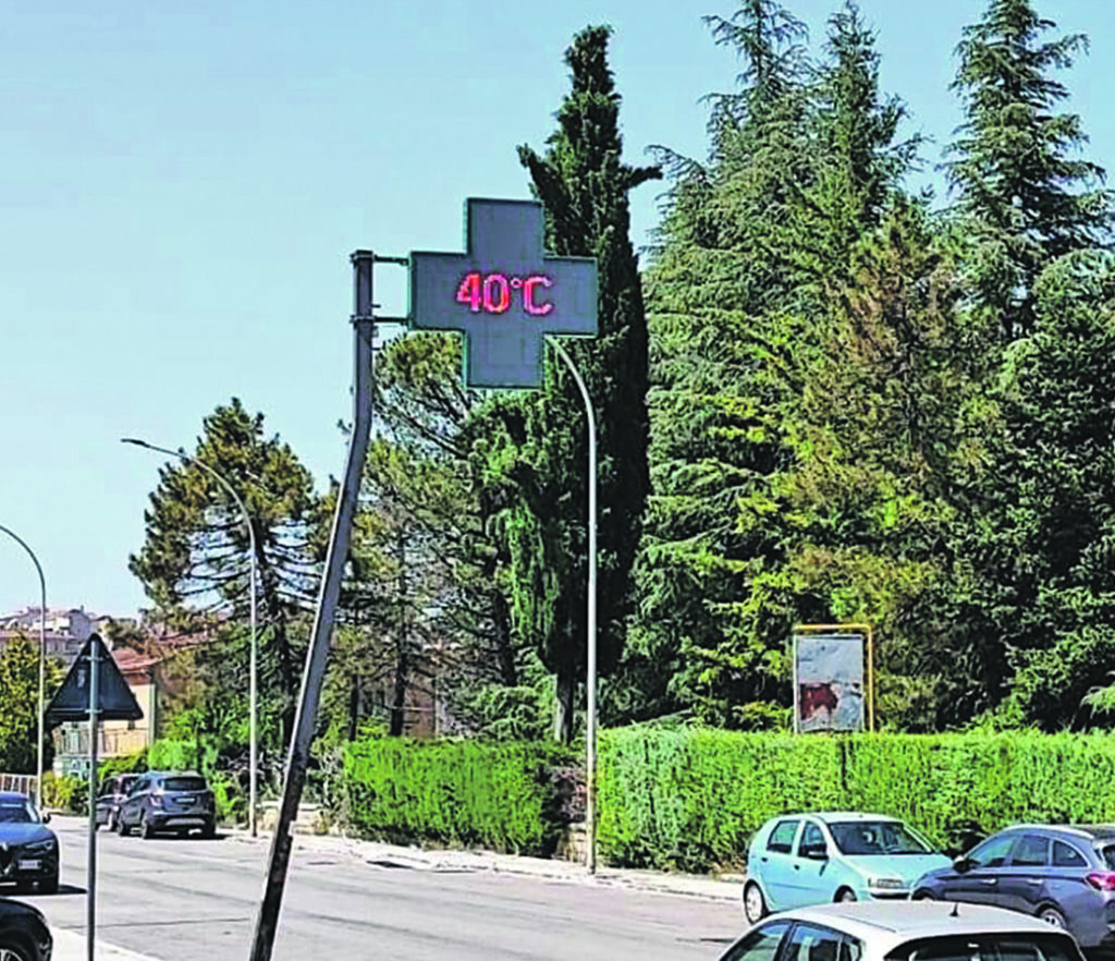 Campobasso rovente, ieri raggiunti i 40 gradi