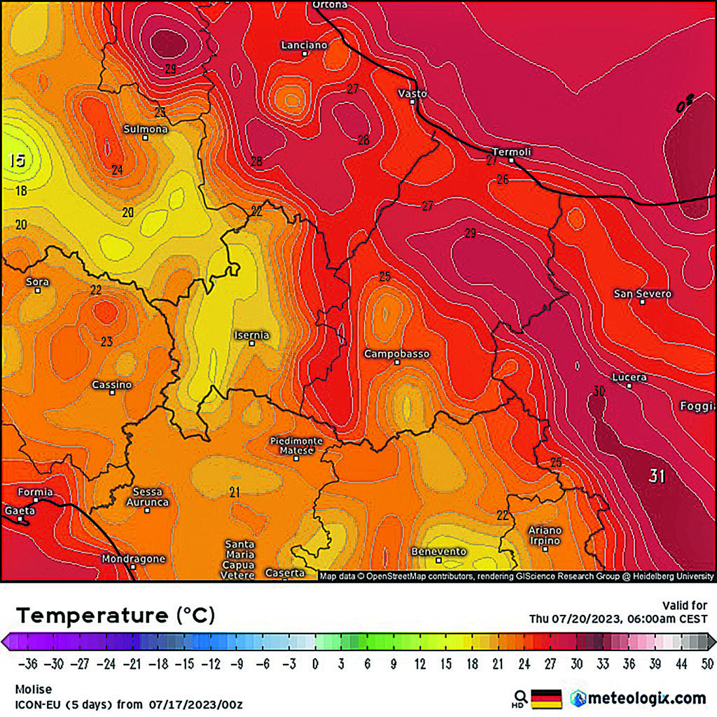Frantumato un altro record, a Campobasso raggiunti i 38 gradi