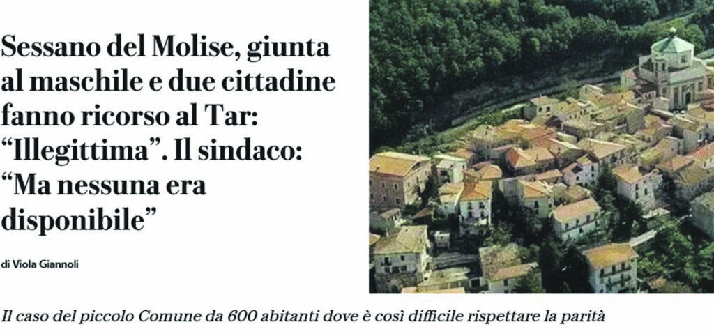 Donne troppo impegnate a casa e al lavoro. E il ‘caso Sessano’ finisce su Repubblica