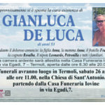 La comunità di Termoli abbraccia Gianluca De Luca per l’ultima volta