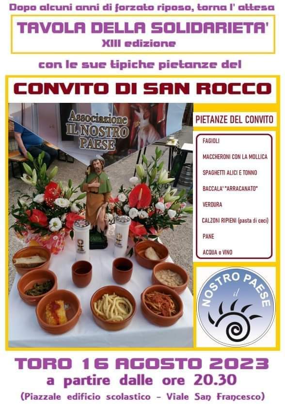 A Toro la XIII edizione della tavola della solidarietà