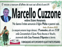 Politica in lutto, Venafro piange la scomparsa di Marcello Cuzzone