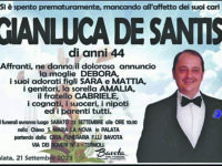 Domattina a Palata l’ultimo saluto a Gianluca De Santis
