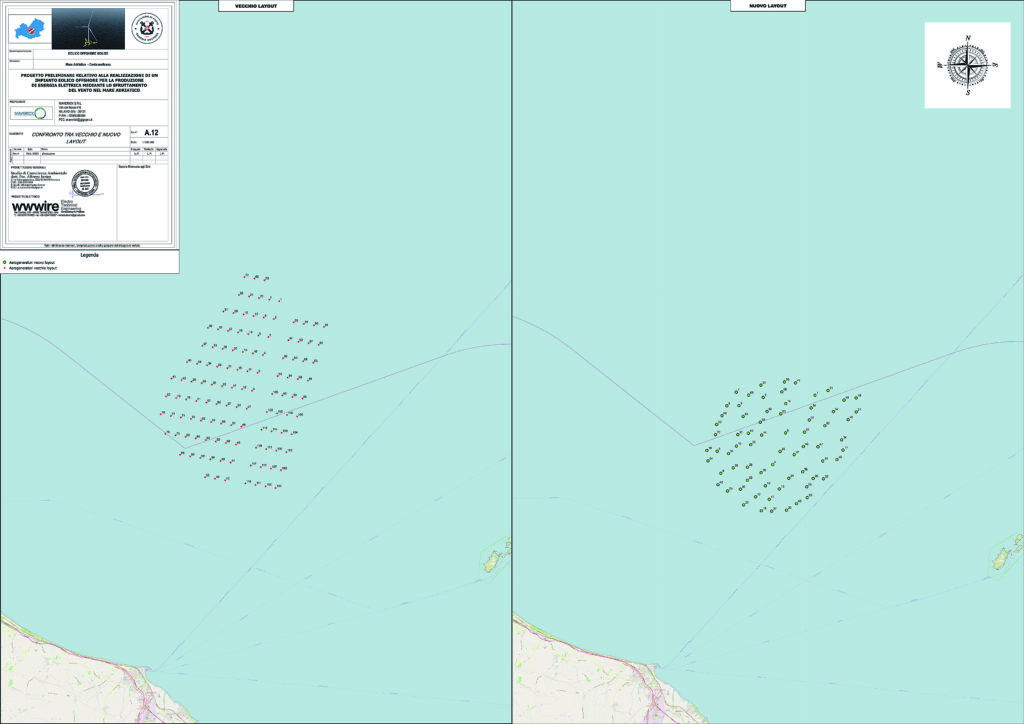 Eolico offshore Molise, depositato il “restyling”