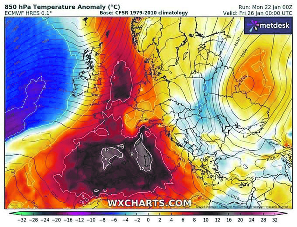 Neve “latitante”, in arrivo una straordinaria ondata di caldo